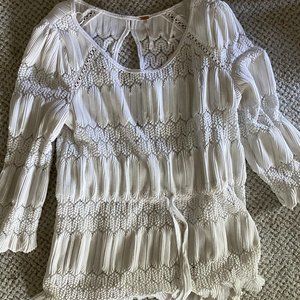 Free People White Lace Blouse
